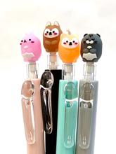 Colorful, animal-shaped retractable gel pens in various colors for BCmini 22243