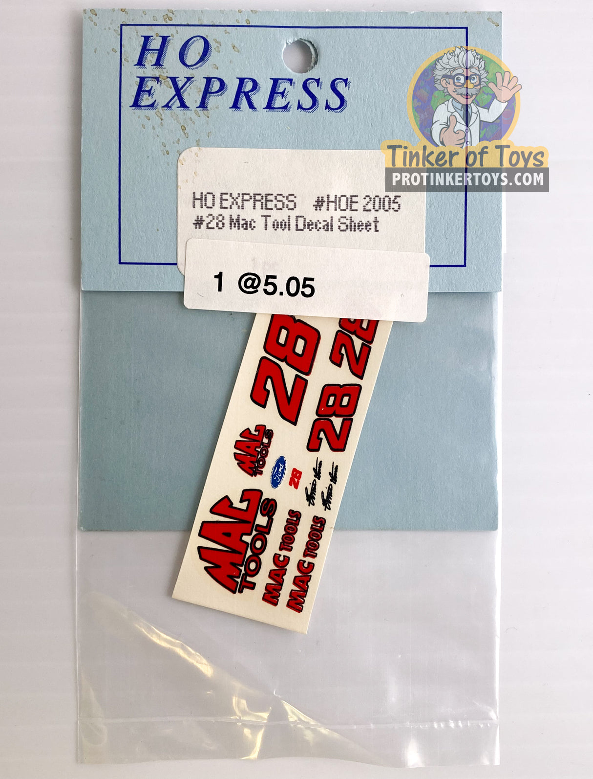 Slot Car Sticker Pack | 2000-2009 | HO Express-American Line-K-#28 Mac Tool Decal Sheet-ProTinkerToys