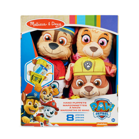 Set of PAW Patrol hand puppets featuring multiple puppy characters for Melissa and Doug 33269