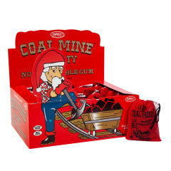 Red box with miner character and red gum nuggets for Nassau Candy 38249