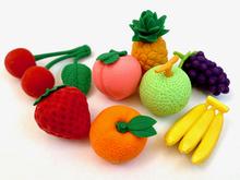 Assortment of colorful fruit erasers: strawberry, apple, banana, and more for BC Mini 38371