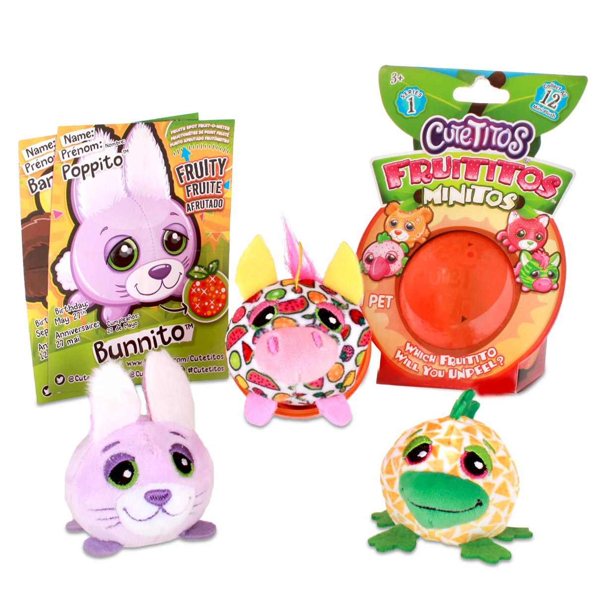 Cute stuffed animals and fruit-themed toy set for Schylling 39221