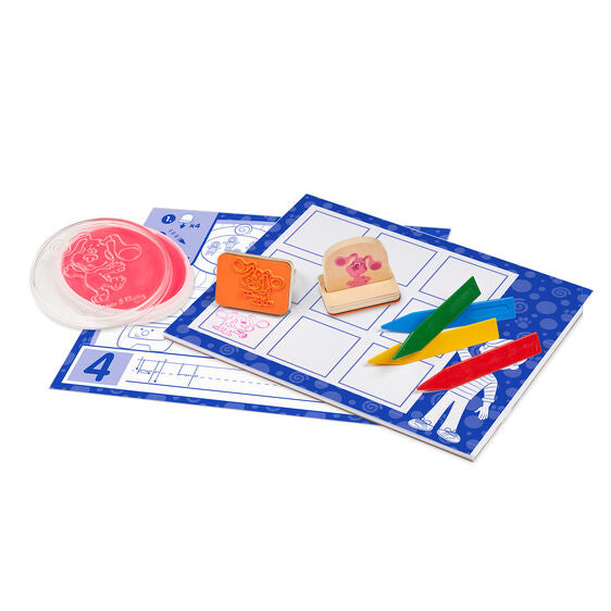 Stamps and activity set for Blue's Clues and You! with crayons and mats for Melissa and Doug 33015