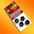 Four slot car tires in a red and white case for SCX Compact NASCAR /43 Scale Slot Car Tire