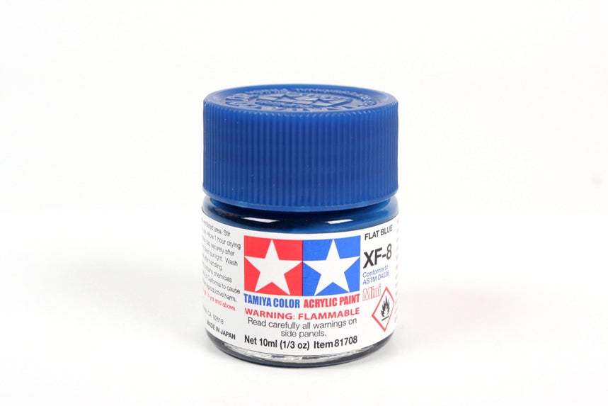 Acrylic Mini Xf-8 Flat Blue (10ml) | 81708 | Tamiya