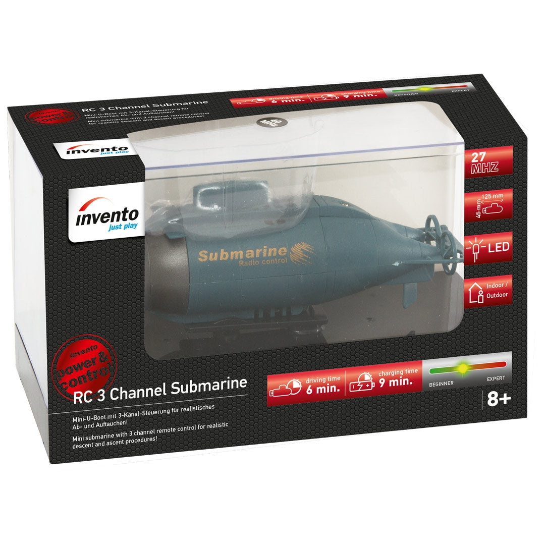 Remote-controlled mini submarine toy for outdoor play for Invento 500816