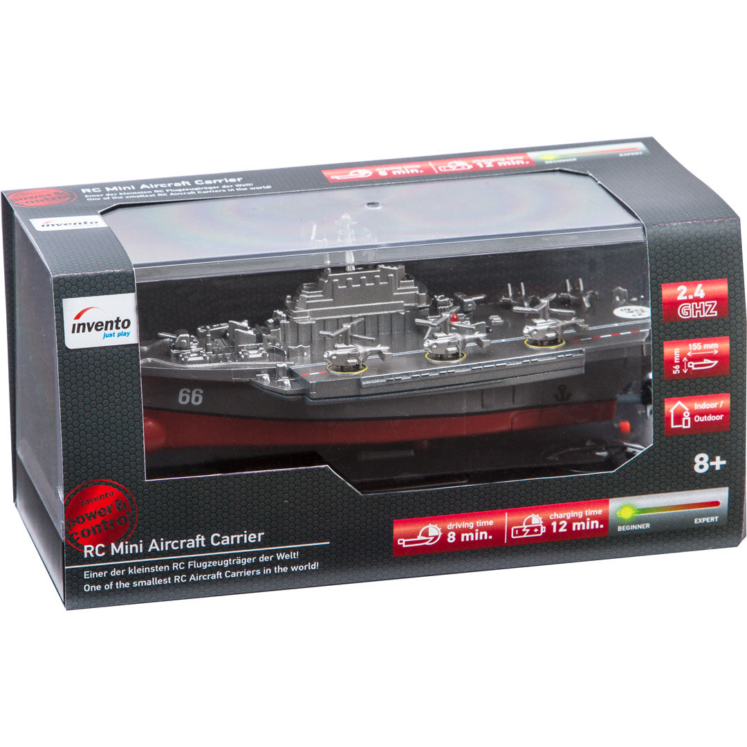 Remote-controlled model aircraft carrier toy, 2.4 GHz, for outdoor play for Invento 500822