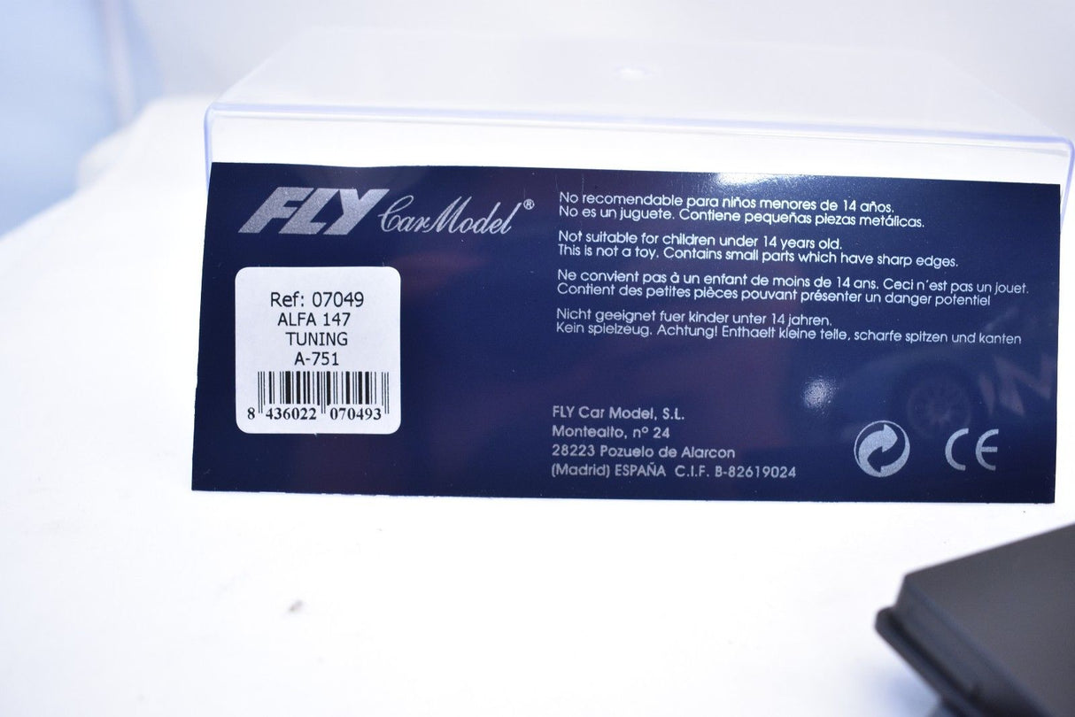 Product box for Alfa Romeo 147 GTA Tuning model car for Fly Car 07049