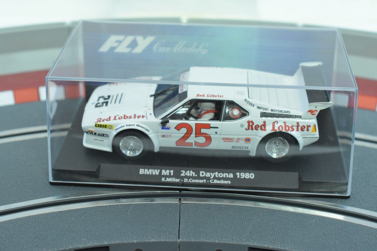 Slot car of a 1980 BMW M1 race car from Daytona for Fly Car 88315