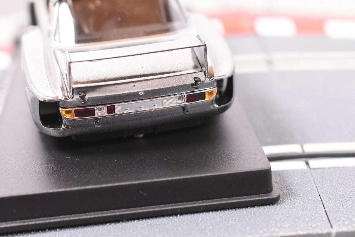 Silver model car viewed from the front, showing headlights and grille details for Fly Car 88124