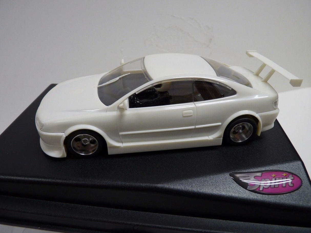 White slot car of a Peugeot 406 Sport Series for Spirit 050111, rear view