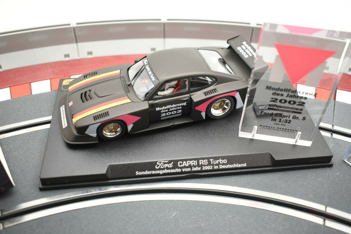 Black model car of a Ford Capri RS Turbo from 2002 for Fly Car 96008