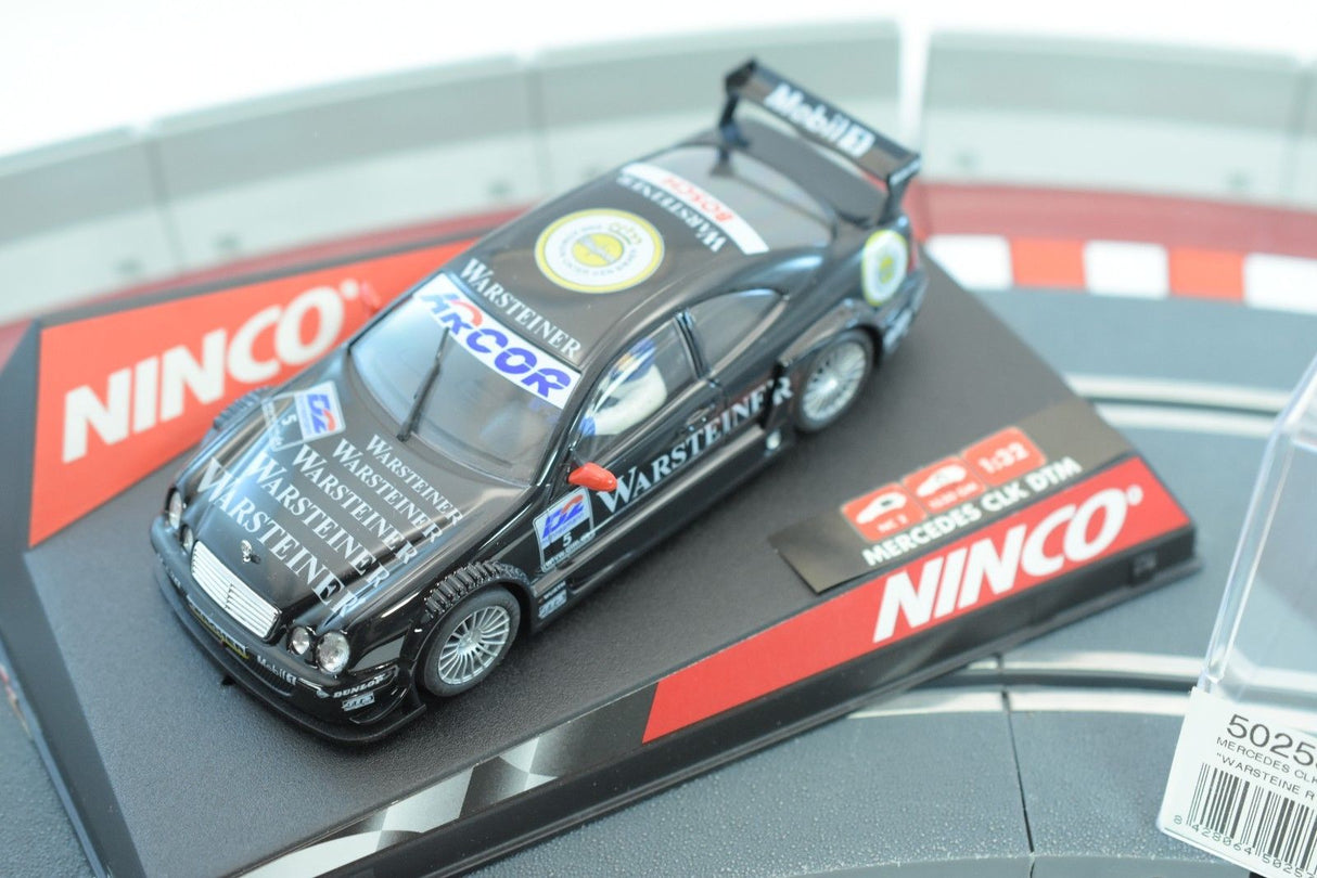 Black Mercedes race car model on a track base for ZZ Expired Kim Collection 50253