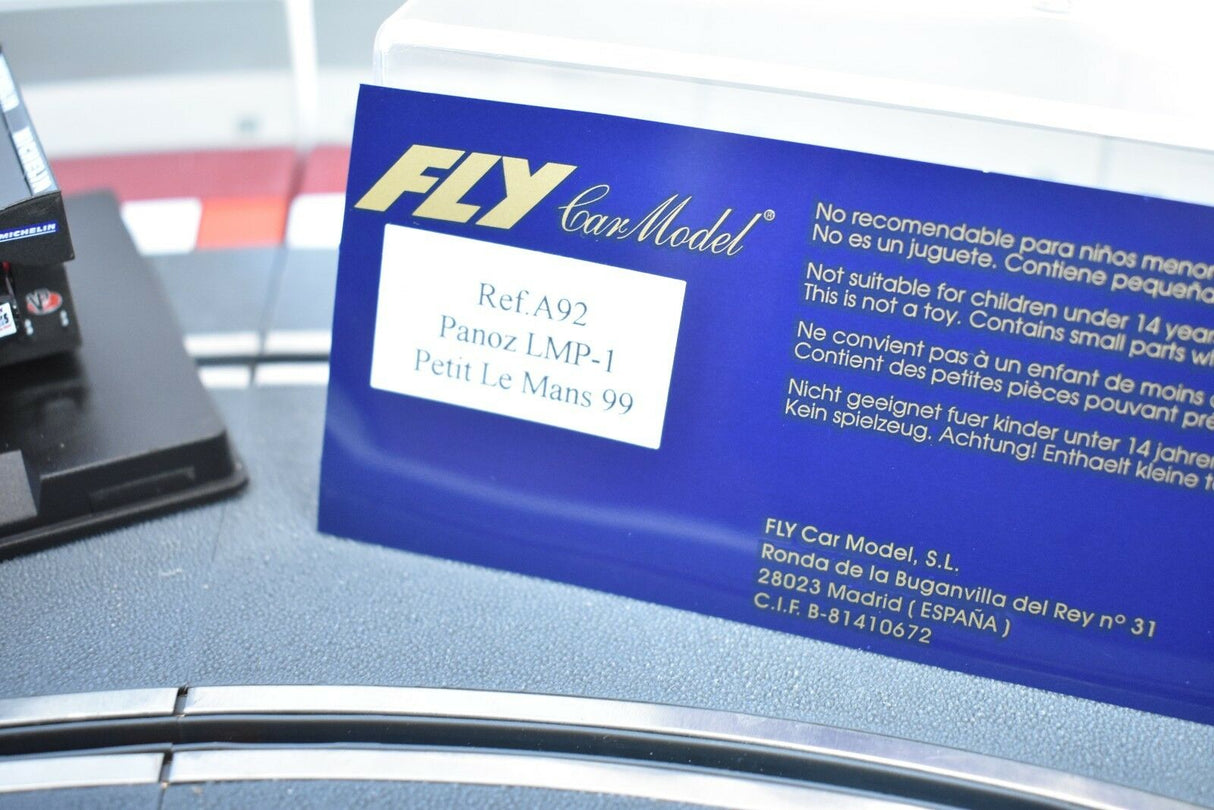 Fly Car Model box showing Panoz LMP-1 Petit Le Mans 99 details for A92