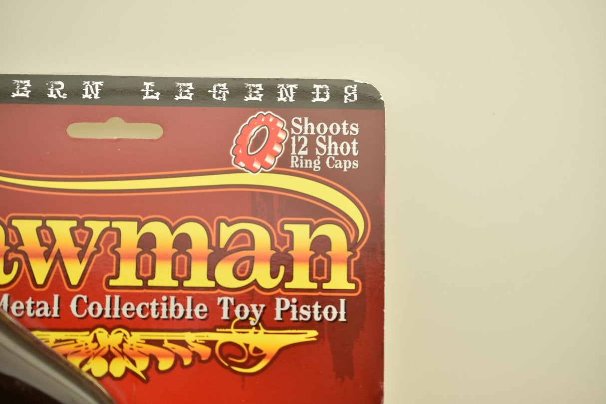 Toy pistol packaging showing "Lawman Metal Collectible Toy Pistol" branding for Parris Toys 4707C