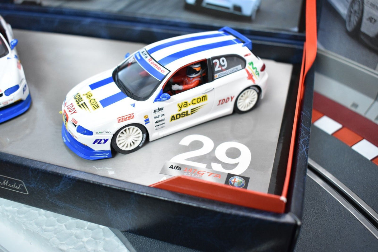 White Alfa Romeo race car model with number 29 for Fly Car 96042