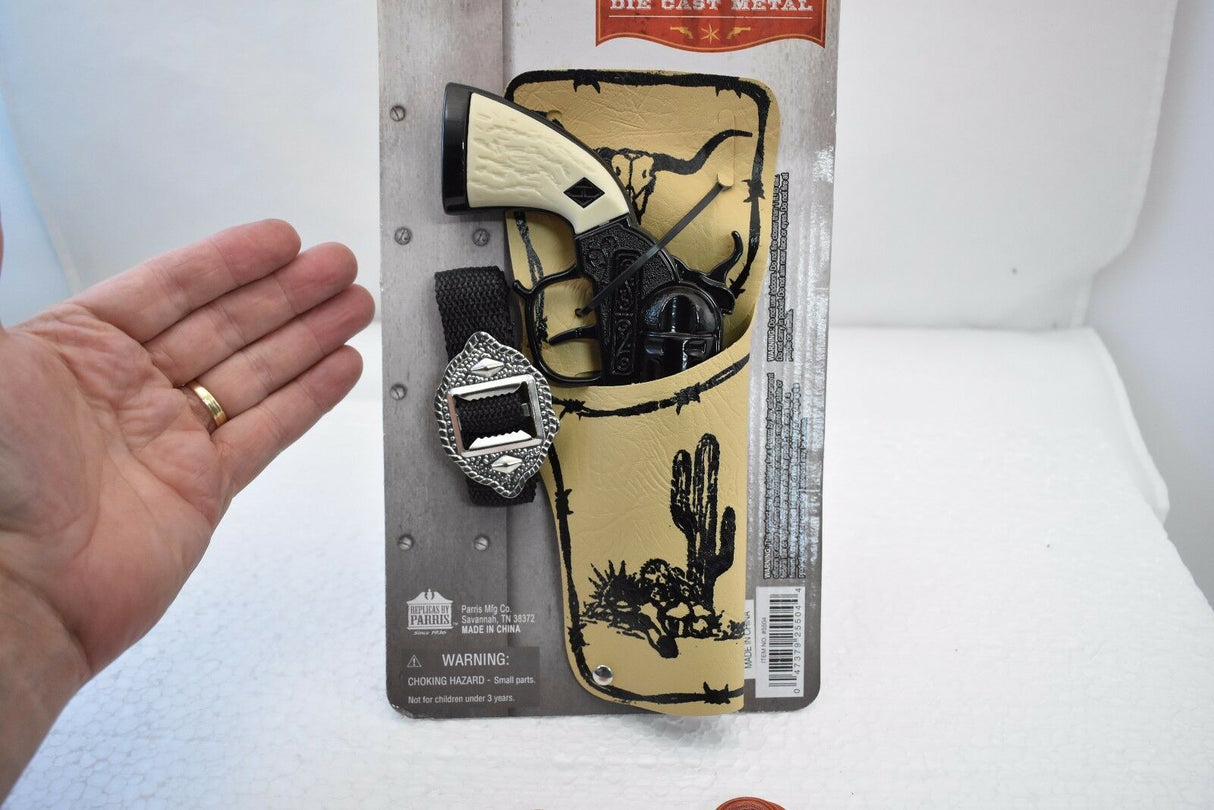 Holster set with pistol and belt, featuring desert cactus design for Parris Toys 5504