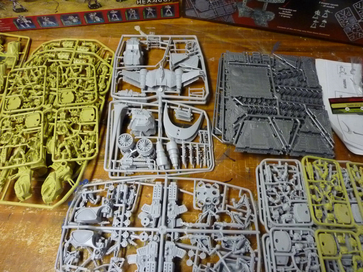 Assortment of sci-fi miniature building sets for tabletop gaming for IMEX 6000