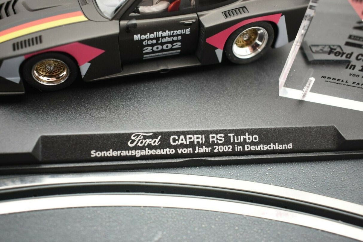 Model car display plaque: Ford Capri RS Turbo, special edition 2002 Germany for Fly Car 96008