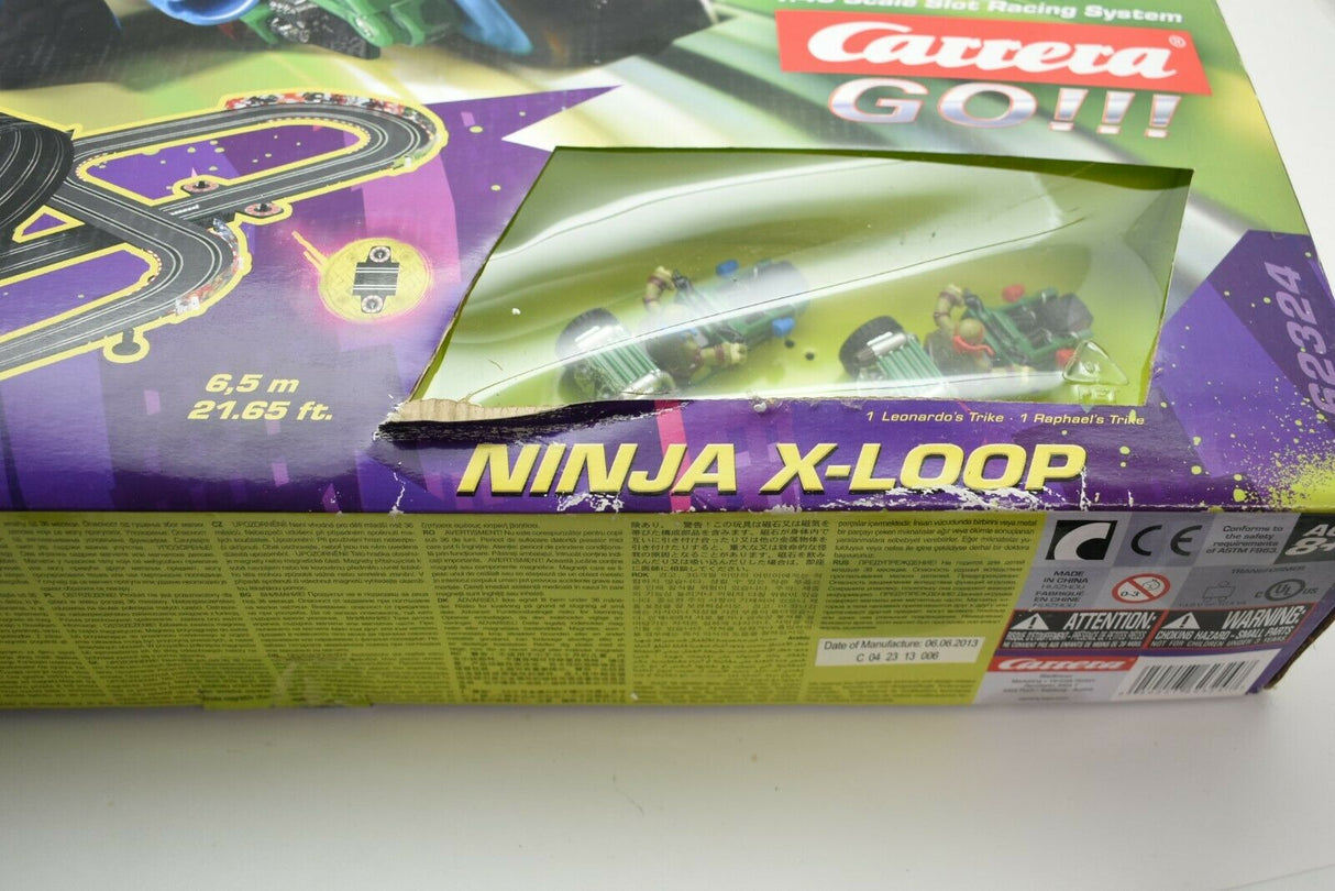 Race track set for Ninja Turtles, featuring a looping course design for Carrera Go 62324