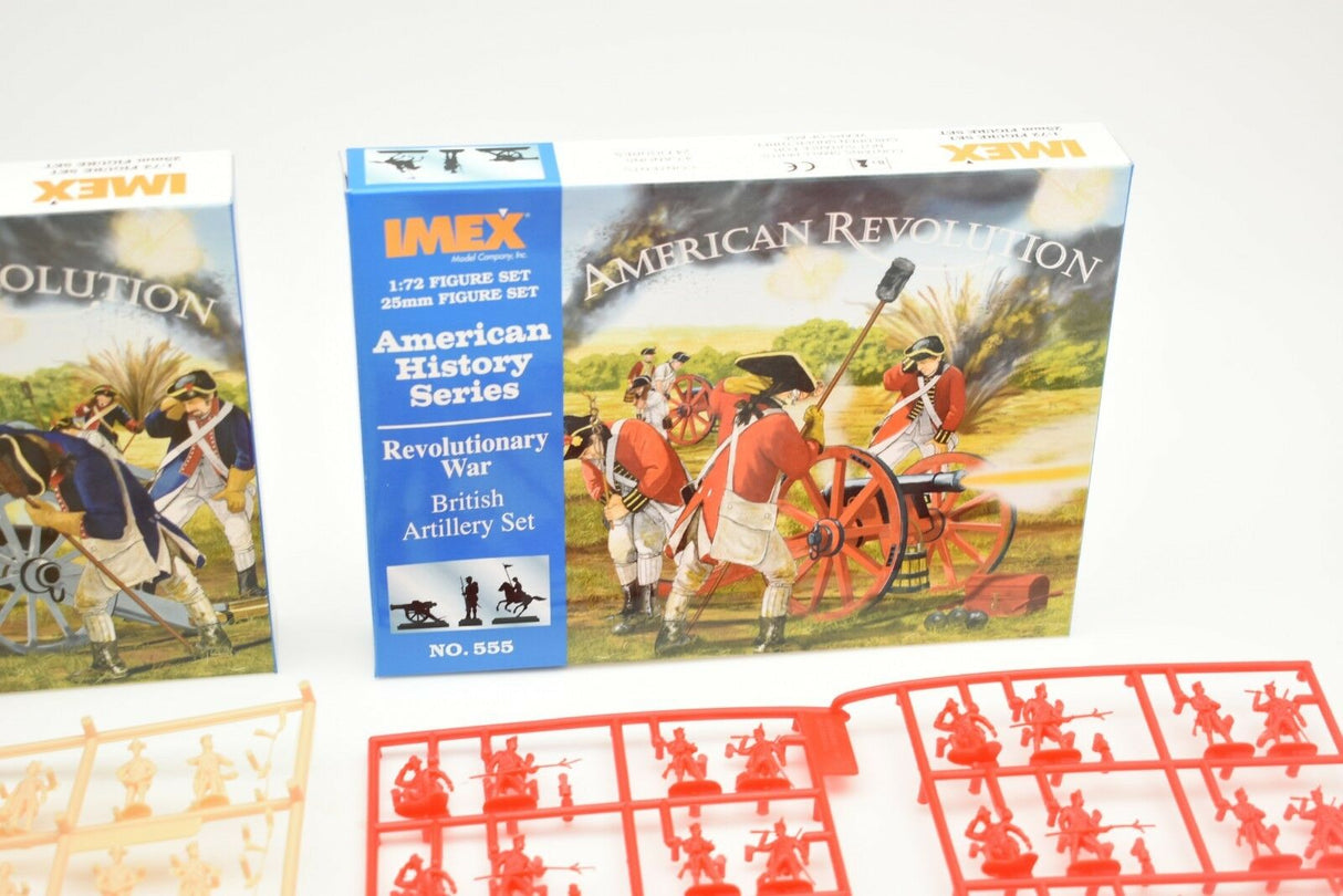 Model kit box for American Revolutionary War British Artillery figures for IMEX 554 - 555