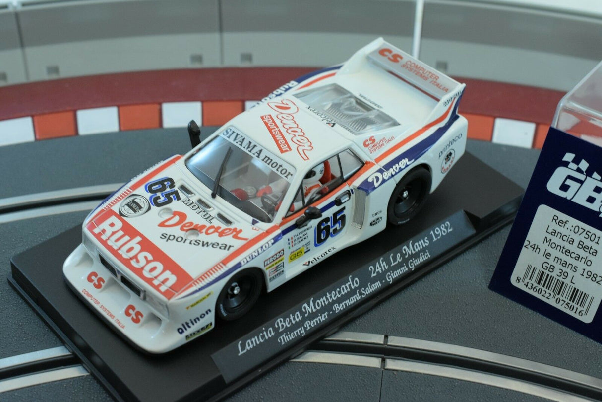 Slot car of a 1982 Lancia Beta Montecarlo race car for Fly Car 07501
