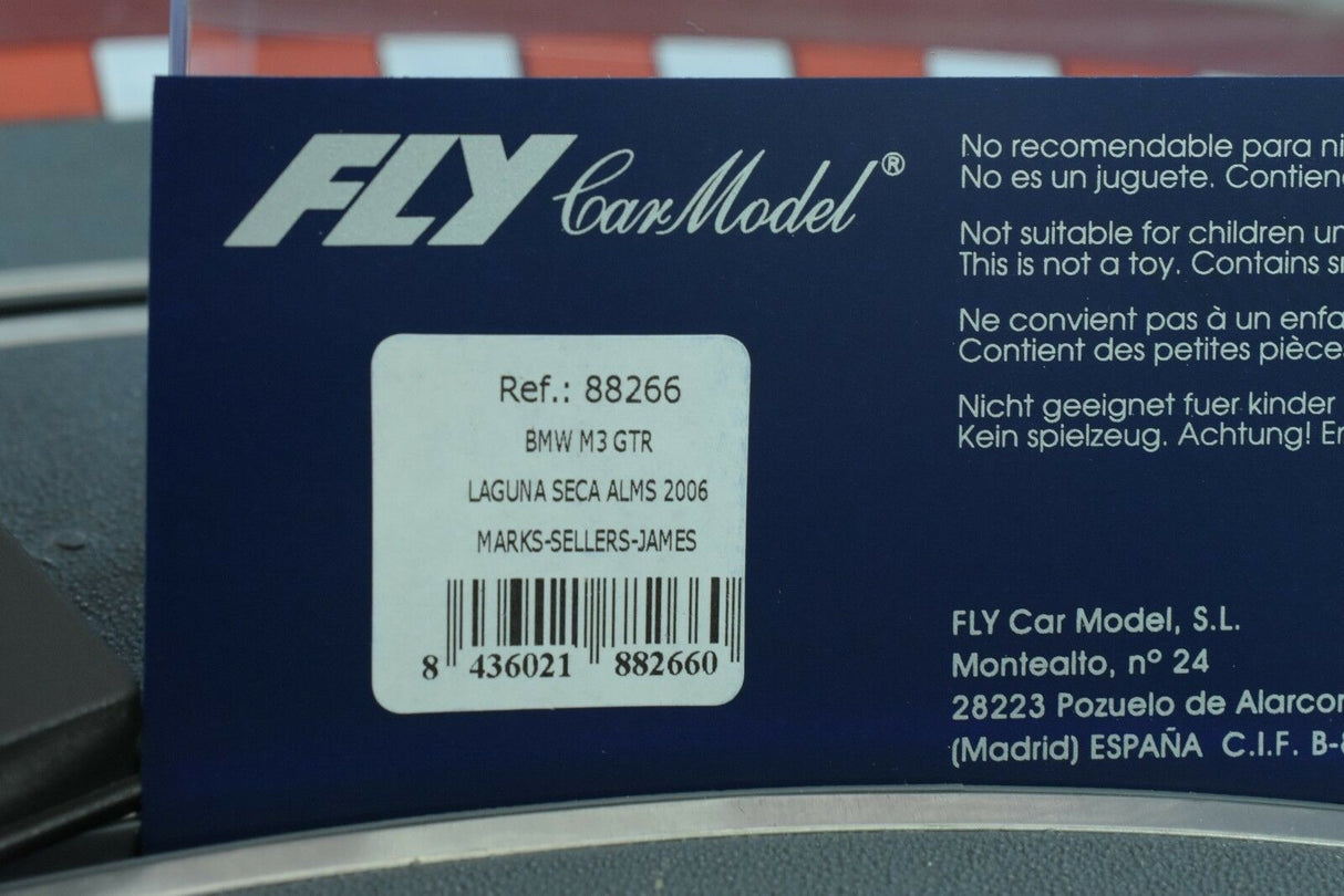 Model car packaging for BMW M3 GTR Laguna Seca ALMS 2006 for Fly Car 88266