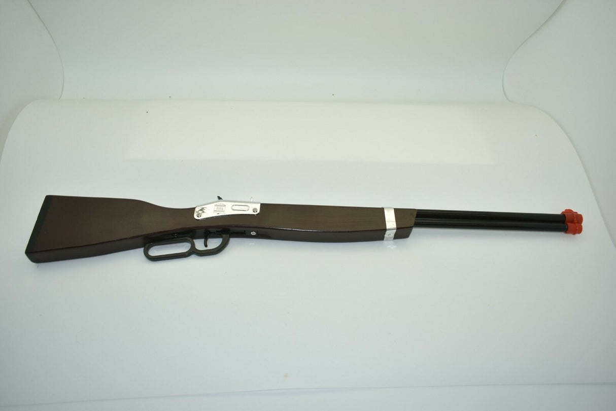Black die-cast saddle gun with wooden stock and red tip for Die Cast Barrel and Trigger 2700