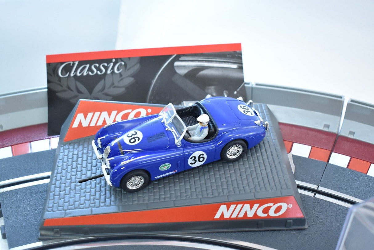 Blue classic race car model on a branded track base for ZZ Expired Kim Collection 50520