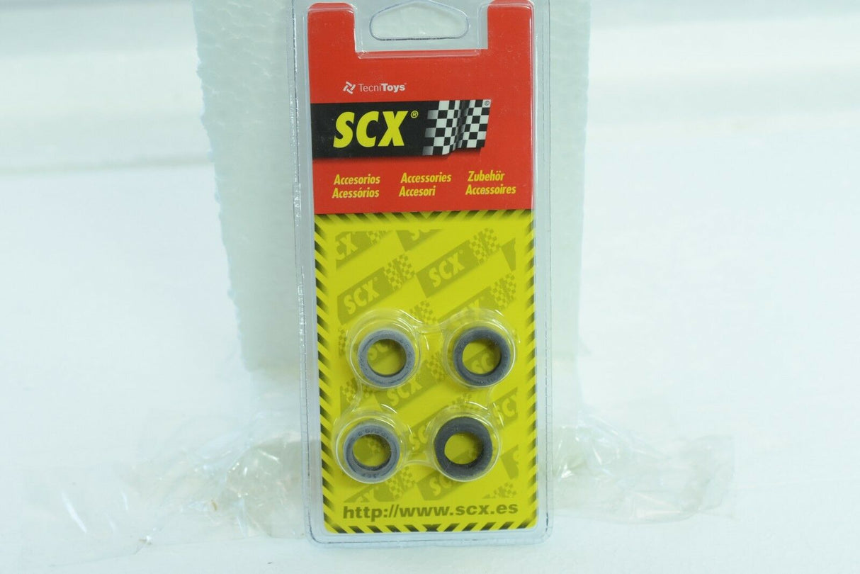 Four slick tires, size 18.3x9.8mm, packaged for sale for SCX 88370