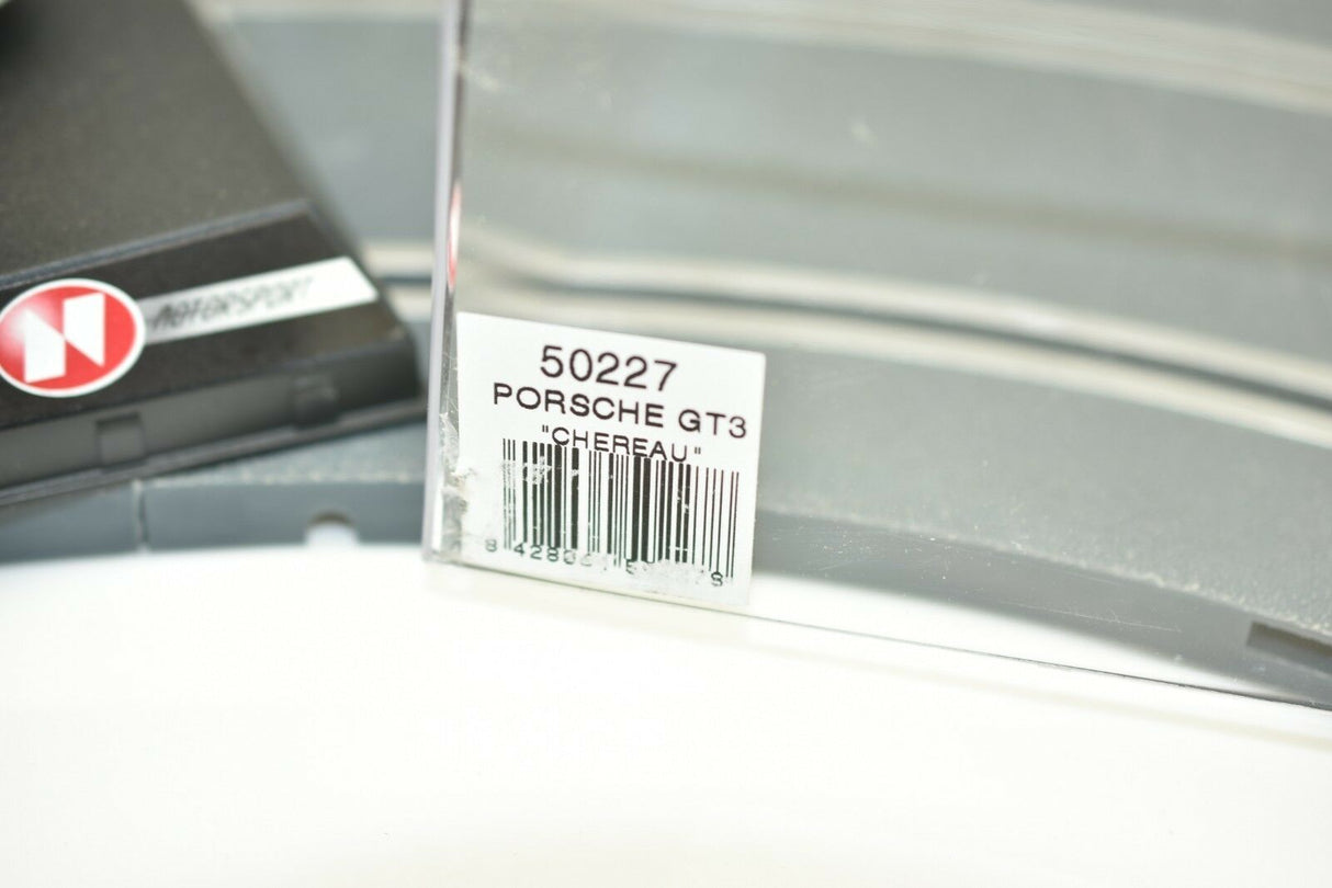 Product label showing "50227 PORSCHE GT3 'CHEREAU'" model number for Ninco