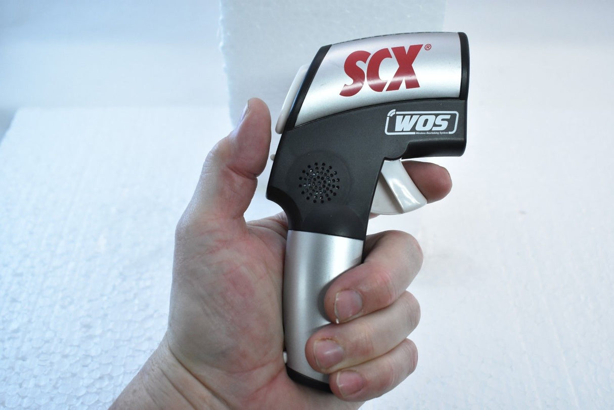 Handheld throttle control with silver and black casing for SCX WOS W101206X3U0
