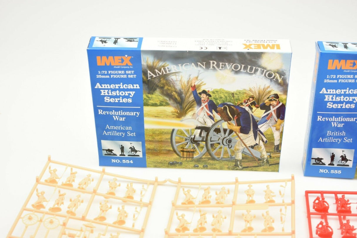 Miniature figures for American Revolutionary War tabletop play for IMEX 554 - 555