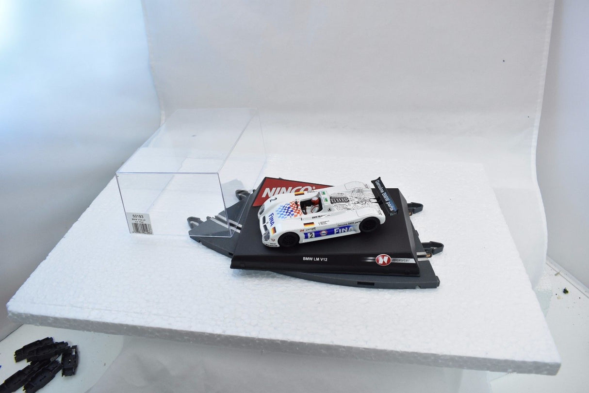 Slot car of a BMW V12 LM race car for Ninco 50193