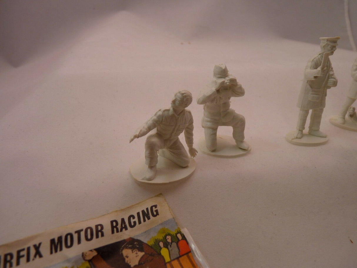 Miniature figures of motor racing spectators and officials for AIRFIX