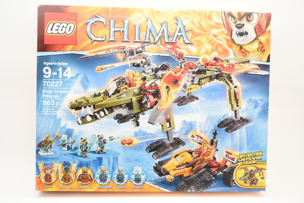 LEGO building kit box art featuring a large, detailed dragon-like vehicle