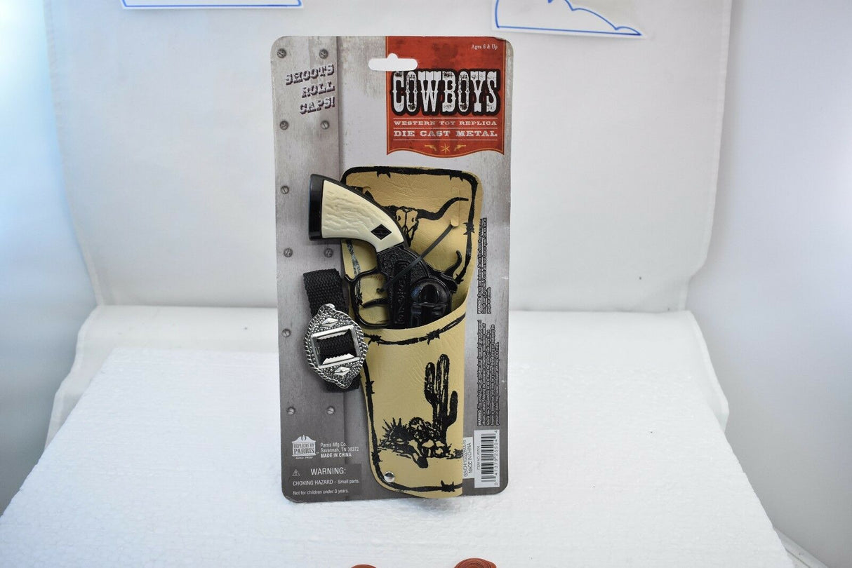 Black pistol holster set with die-cast metal accents for Parris Toys 5504