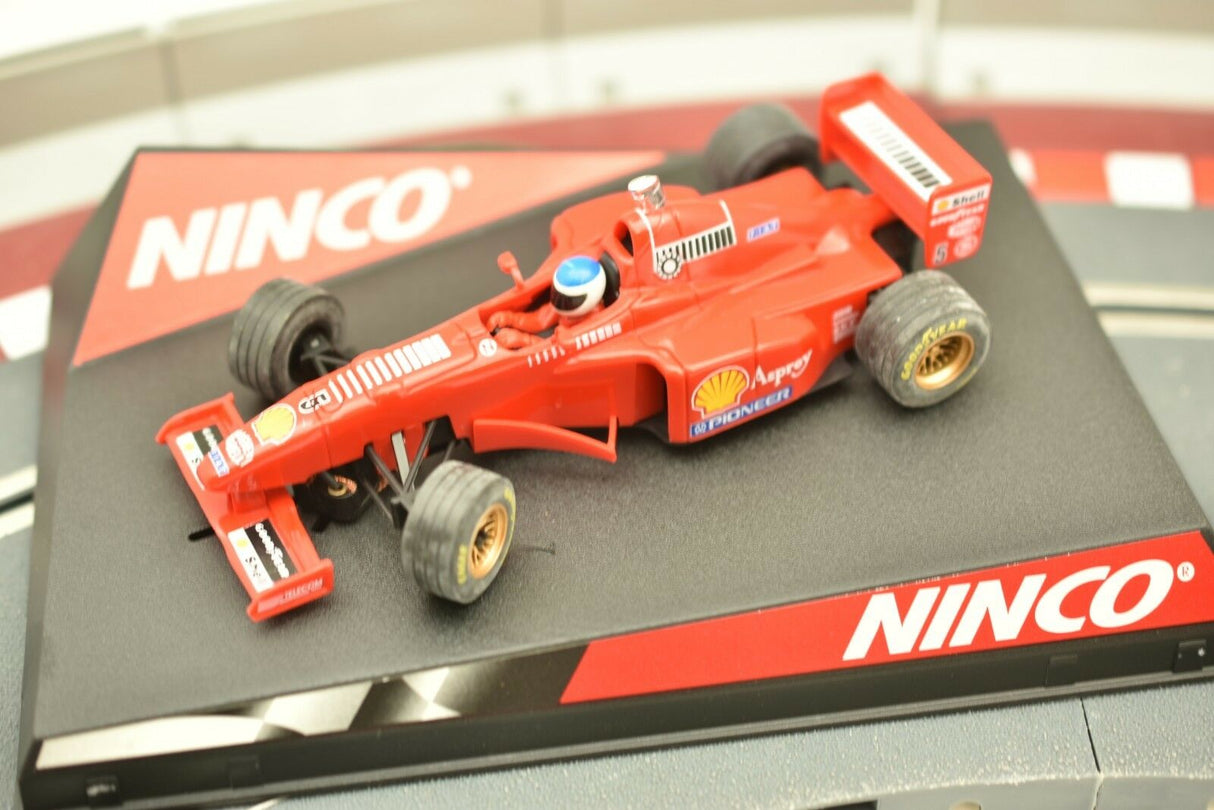 Red 1/32 scale slot car replica of a Ferrari Formula 1 race car for ZZ Expired Kim Collection 50162