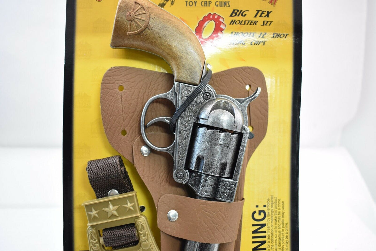 Toy revolver and brown leather holster set for display for Parris Toys 4603C