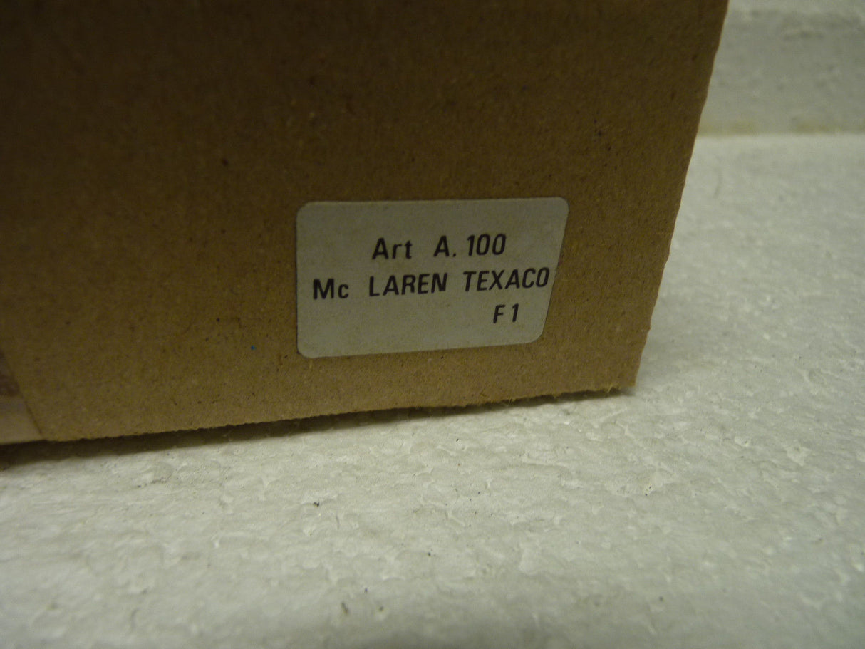 Label reading: Art A.100, Mc LAREN TEXACO F1 for Polistil Evolution