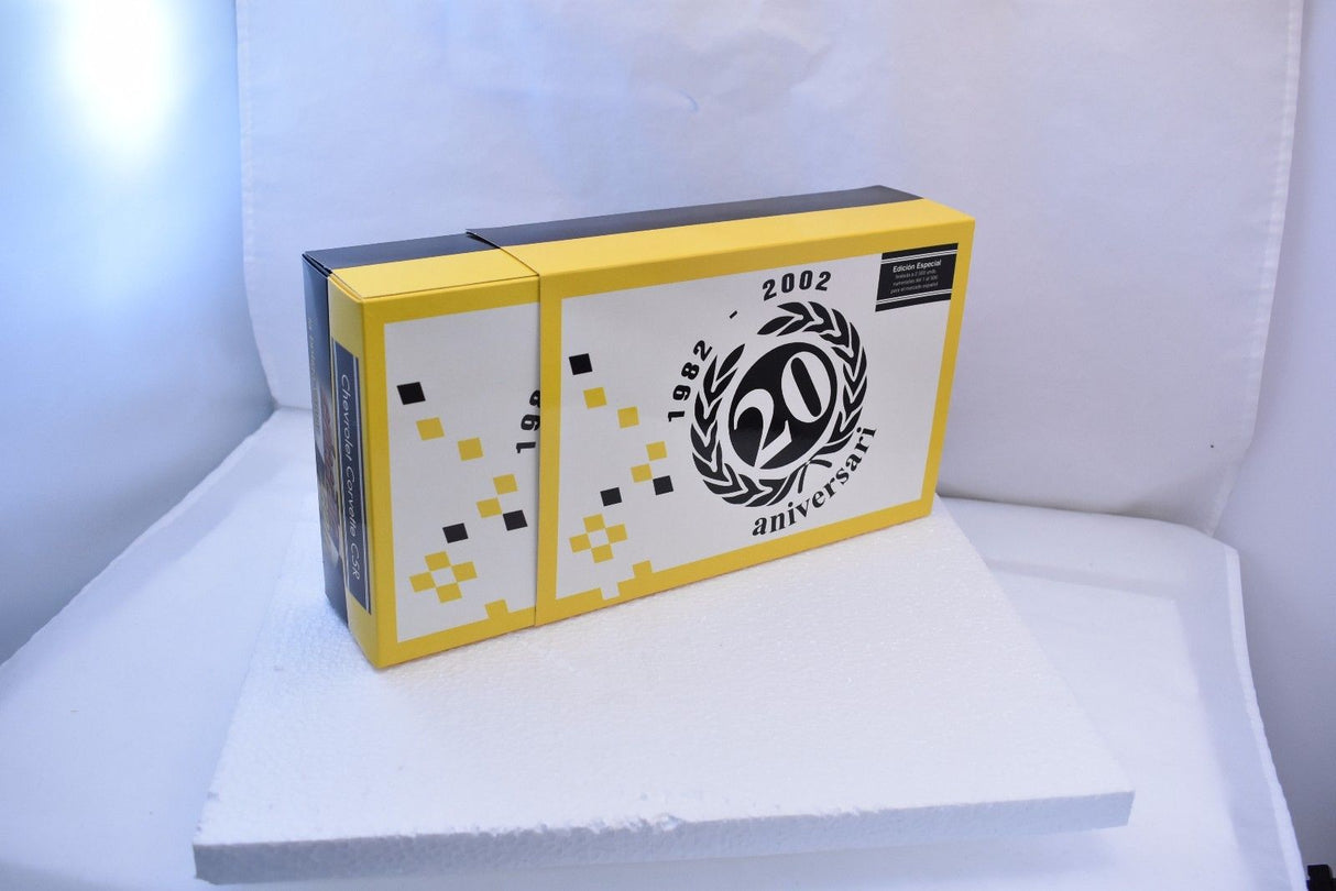 Yellow box for 2002 Corvette anniversary collectible for Fly Car E123