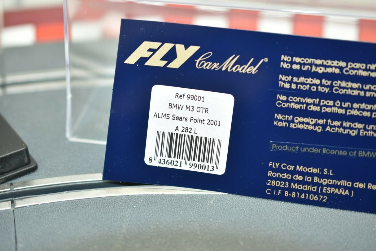 Model car box for BMW M3 GTR, Sears Point 2001 for Fly Car 99001