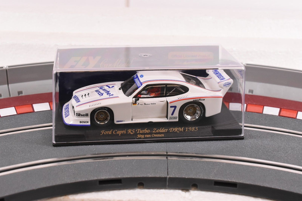 Slot car of 1983 Ford Capri RS Turbo race car for Fly Car 88027
