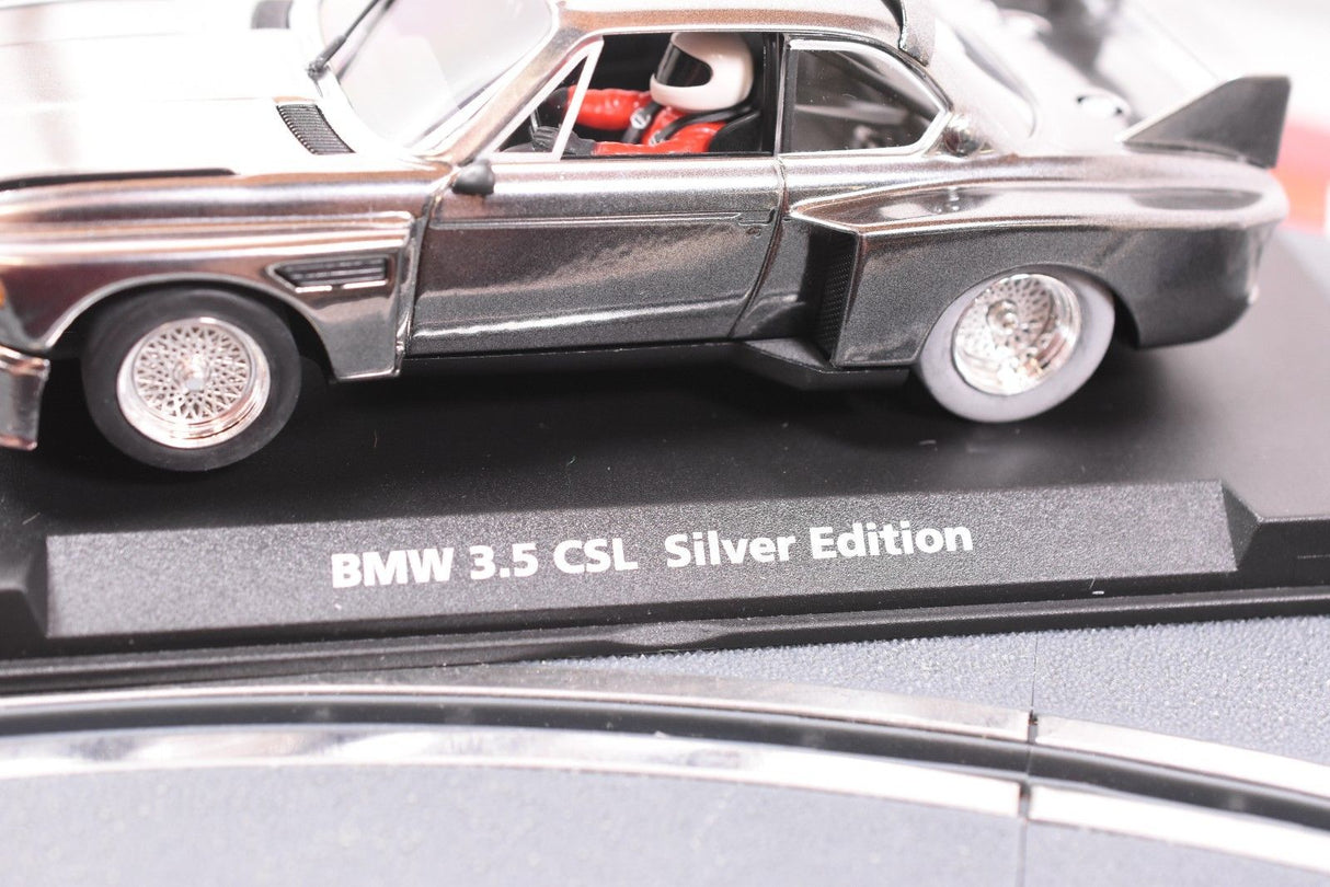 Silver model car replica of the BMW 3.5 CSL for Fly Car 88124