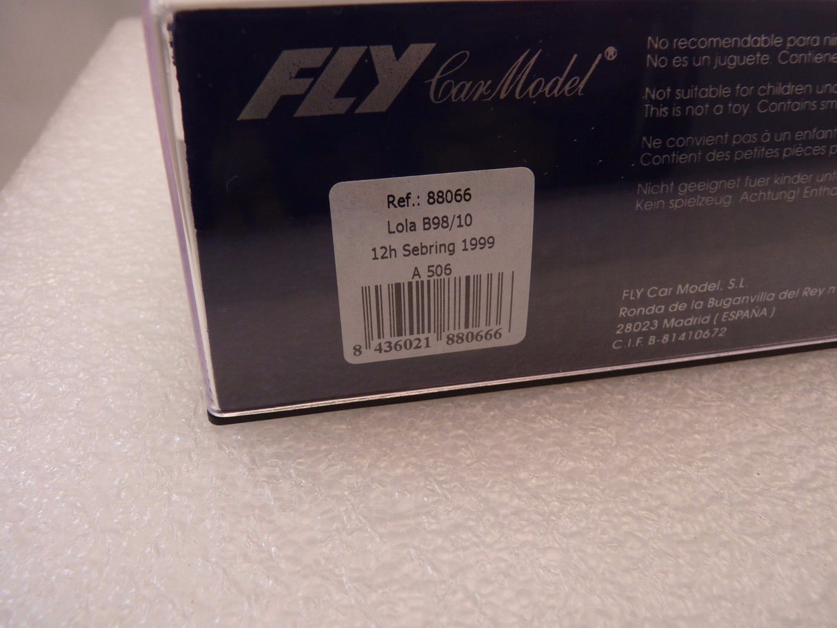 Lola B98/10 12h Sebring 1999 model box for Fly Car 88066