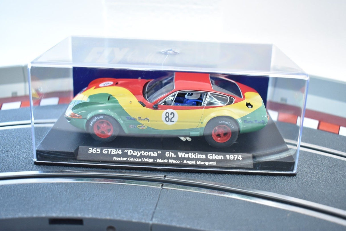 Slot car of a 1974 365 GTB/4 "Daytona" race car for Fly Car 88190