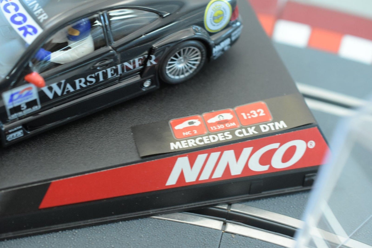 Black Mercedes race car on a NINCO slot car base for ZZ Expired Kim Collection 50253