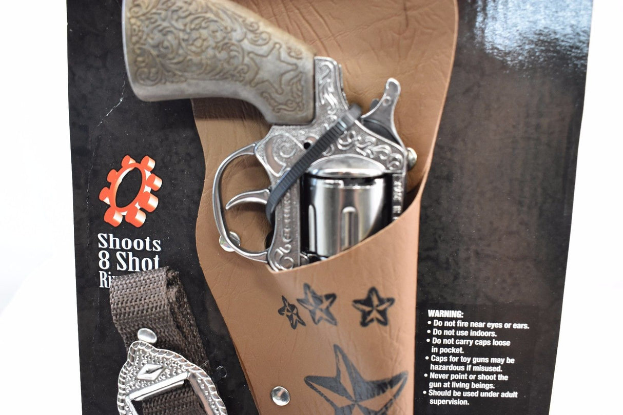 Toy revolver and holster with "Billy the Kid" theme for Parris Toys 4617
