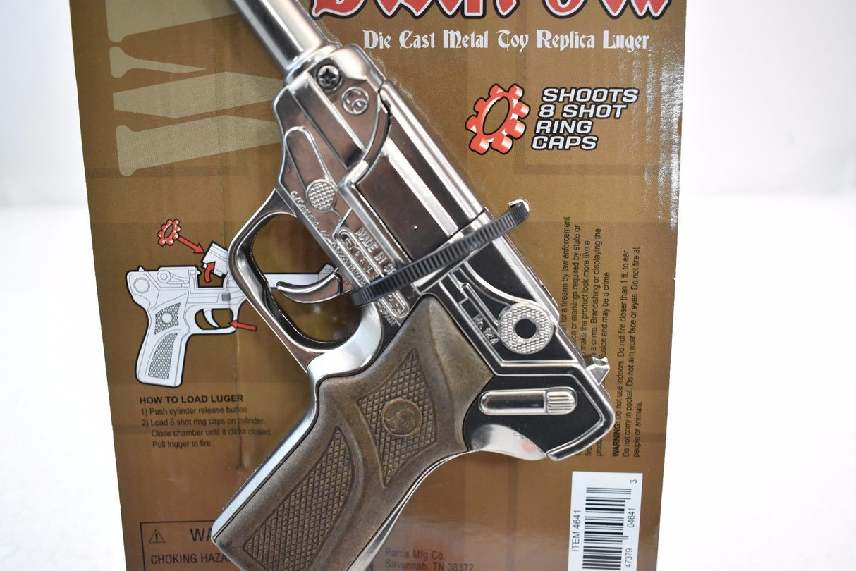Toy replica of a die-cast metal Luger pistol for Parris Replica 4641C