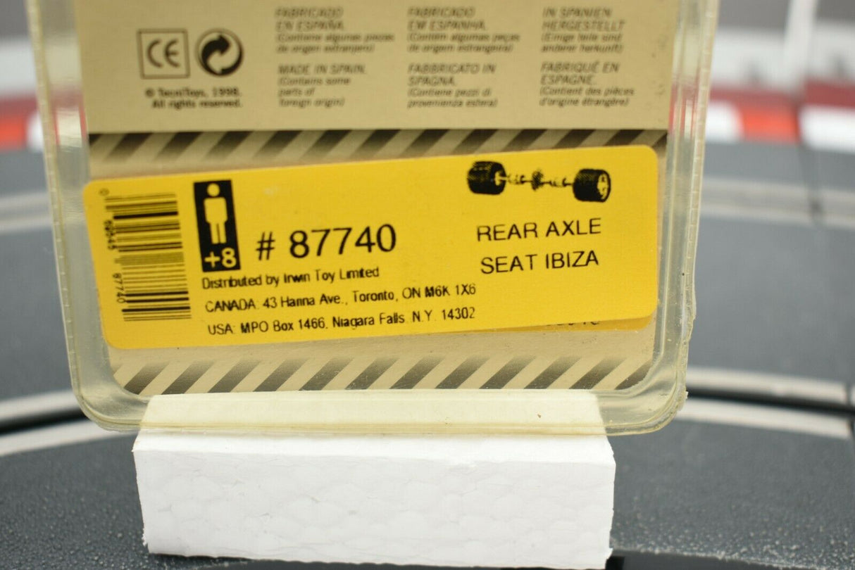 Yellow box showing part number 87740 for a rear axle seat Ibiza for SCX